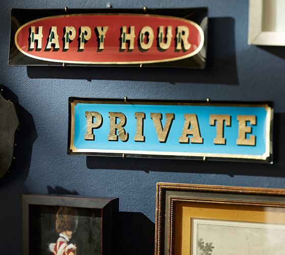 Ken Fulk Decoupage Signs Pottery Barn