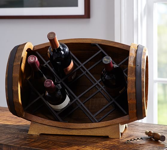 Barrel Tabletop Wine Rack Pottery Barn