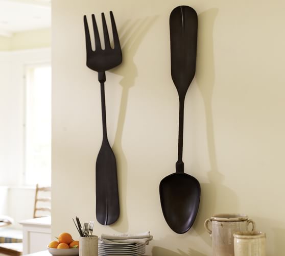 Fork Spoon Wall Art Pottery Barn Fork Spoon Wall Art