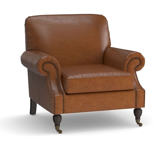Brooklyn Leather Armchair Pottery Barn