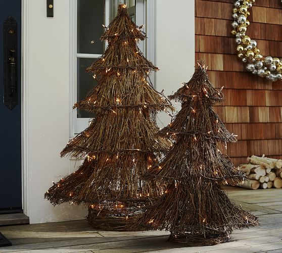 Lit Twig Trees Pottery Barn