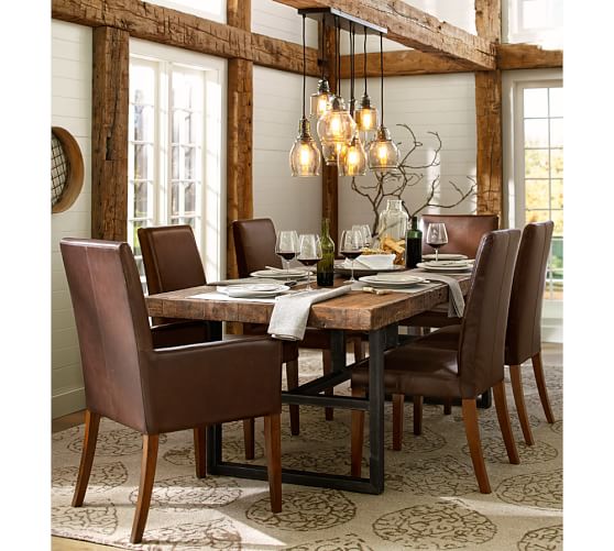 Griffin Reclaimed Wood Dining Table & Grayson Chair 7Piece Dining Set