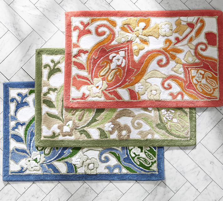 Fl Bath Rugs Techieblogie Info Pottery Barn Clic Bath Rug Review Designs