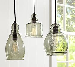 lighting pendant glass pendants single potterybarn barn pottery