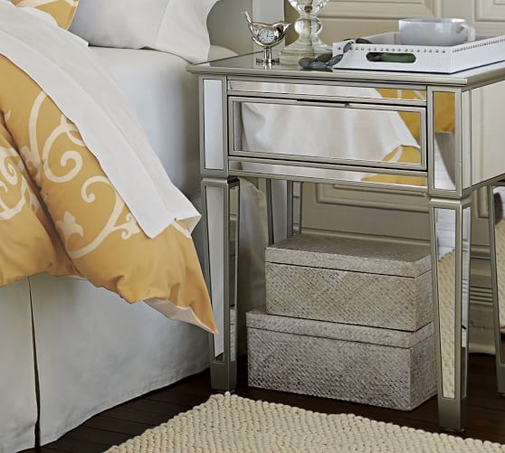 Park Mirrored 1Drawer Nightstand Pottery Barn