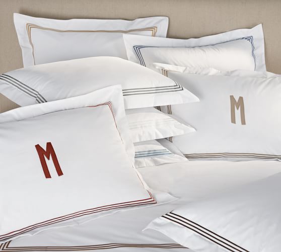 Grand Embroidered 280ThreadCount Applique Duvet Cover & Shams Pottery Barn