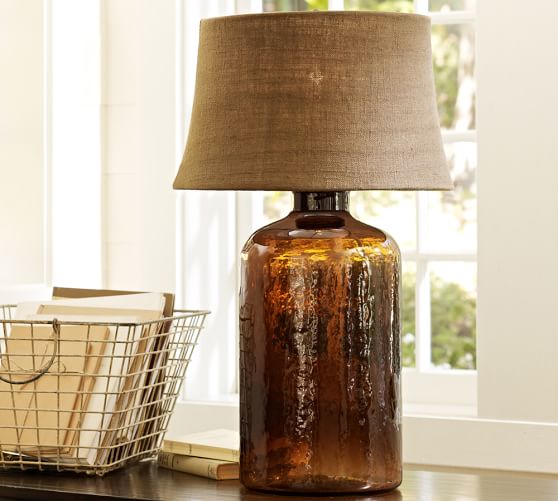 Clift Glass Table Lamp Base Espresso Pottery Barn