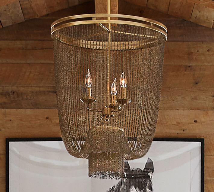 Atherton Chainmail Chandelier Pottery Barn
