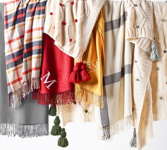 Yate Flannel Throw Pottery Barn