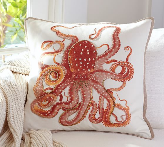 La Paz Jeweled Octopus Pillow Covers Pottery Barn