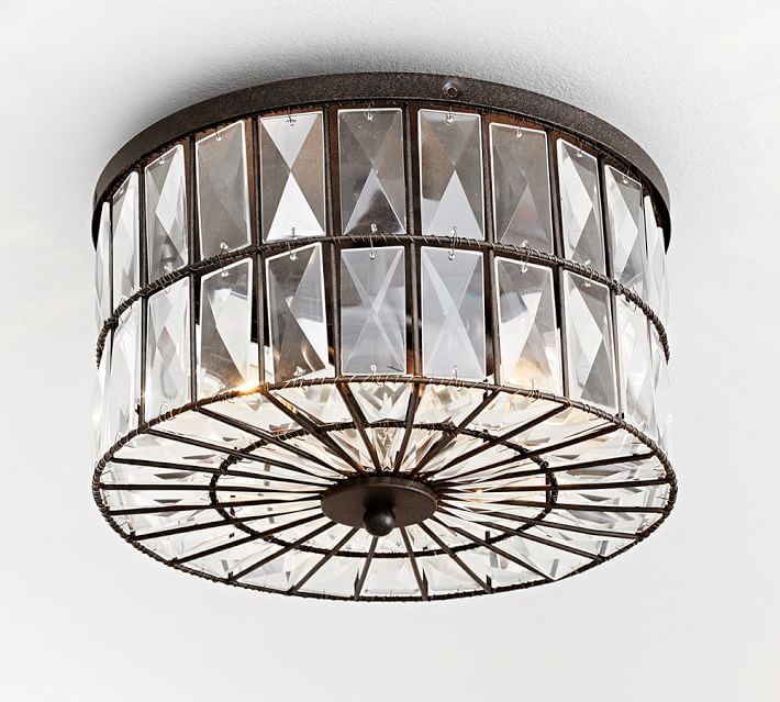Adeline Crystal Flushmount Pottery Barn