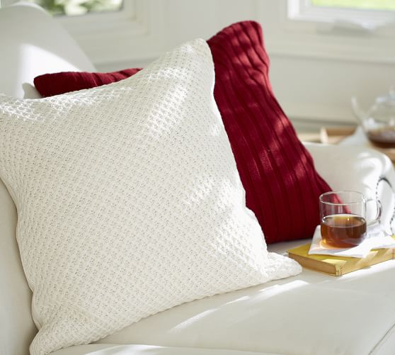 Sweater Knit Pillow Cover Pottery Barn