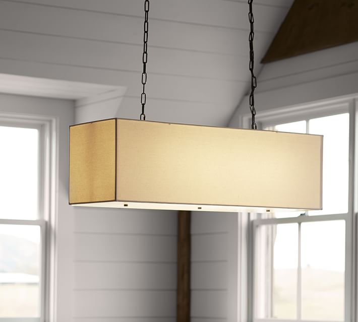 Linen Rectangular Pendant Pottery Barn