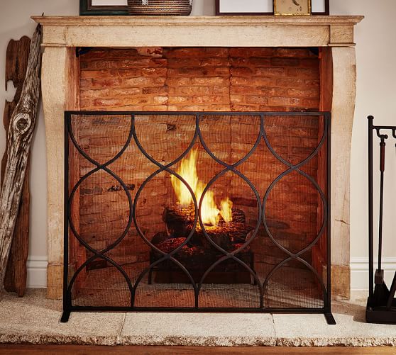 Moroccan Twist Fireplace Single Screen Pottery Barn