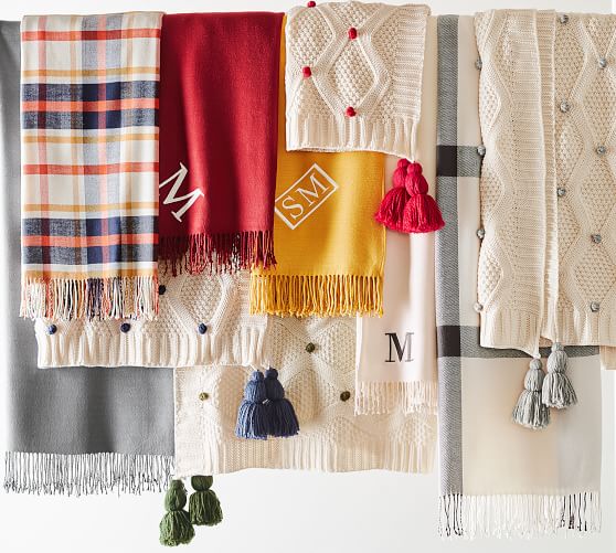 Yate Flannel Throw Pottery Barn