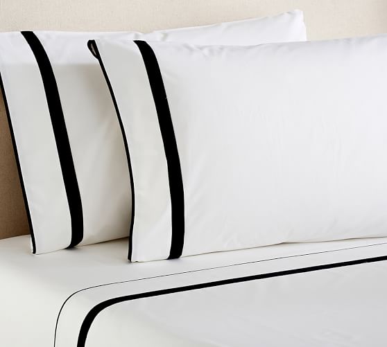 morgan banded 400 thread count sheet set pottery barn 400 count sheet sets