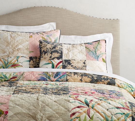Bari Floral Patchwork Quilt & Sham Pottery Barn