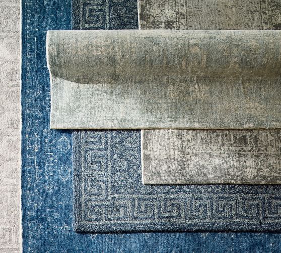 Kailee Printed Rug Porcelain Blue Pottery Barn