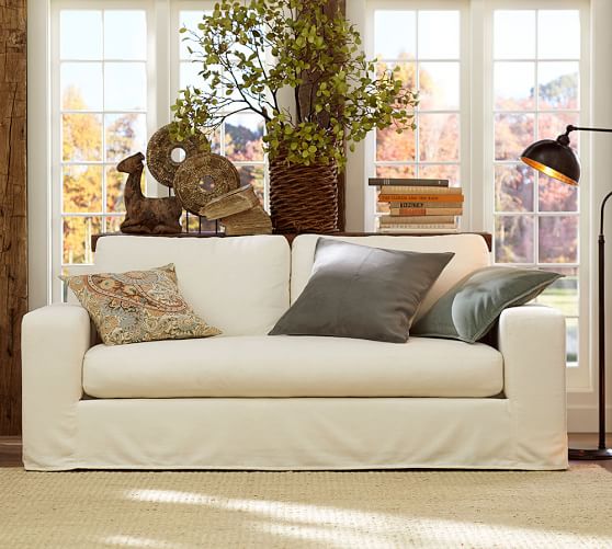 Solano Slipcovered Sofa Pottery Barn