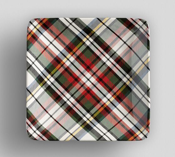 Denver Plaid Appetizer Plate, Set of 4 Pottery Barn