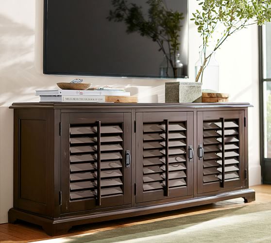 Holstead Shutter Large Media Console Pottery Barn