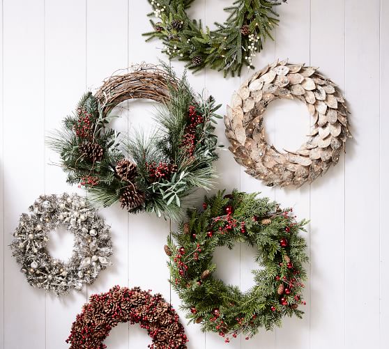 Red Berry & Pine Home Decor Garland Pottery Barn