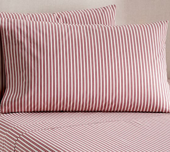 thatcher ticking sheet set pottery barn ticking sheet sets