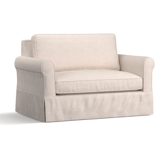 Cameron Roll Slipcovered Twin Sleeper Sofa With Memory Foam Mattress Pottery Barn