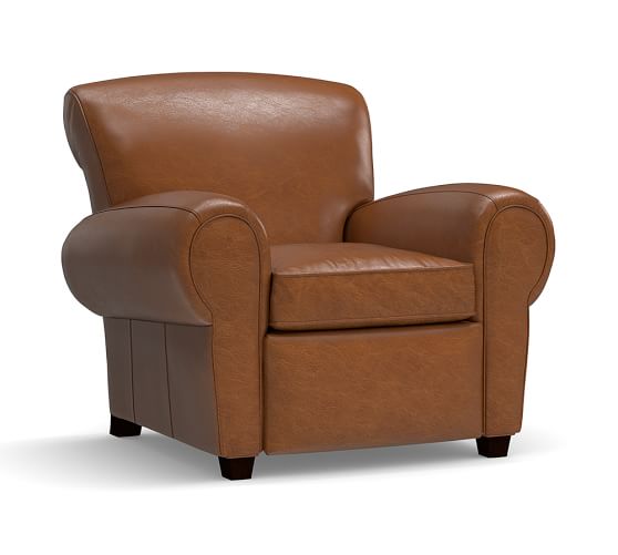 Manhattan Leather Recliner Pottery Barn