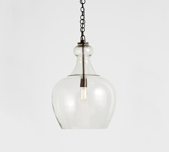 Flynn Oversized Recycled Glass Pendant Pottery Barn