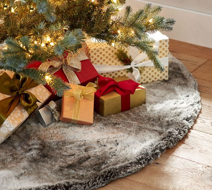 Faux Fur Tree Skirt Gray Ombre Pottery Barn Faux Fur Tree Skirt Gray Ombre Pottery Barn