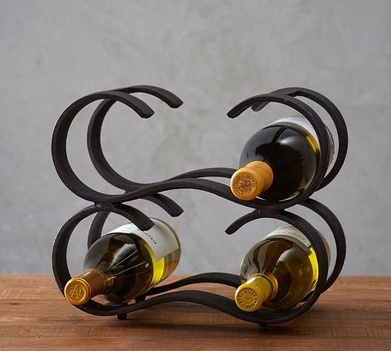 Rustic Iron Stackable Wine Rack Pottery Barn