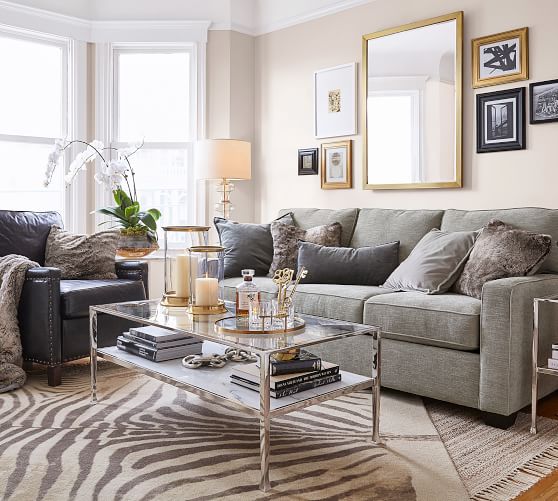 Faux Fur Pillow Cover Gray Ombre Pottery Barn