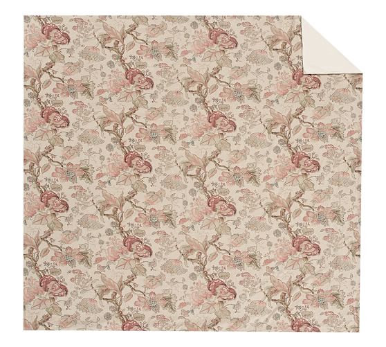 Grace Floral Linen Texture Duvet Cover & Sham Pottery Barn