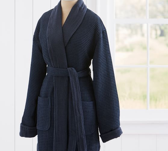 Waffle Weave Resort Robe Pottery Barn