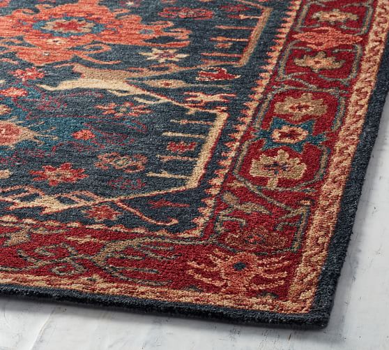 Channing PersianStyle Rug Indigo Pottery Barn
