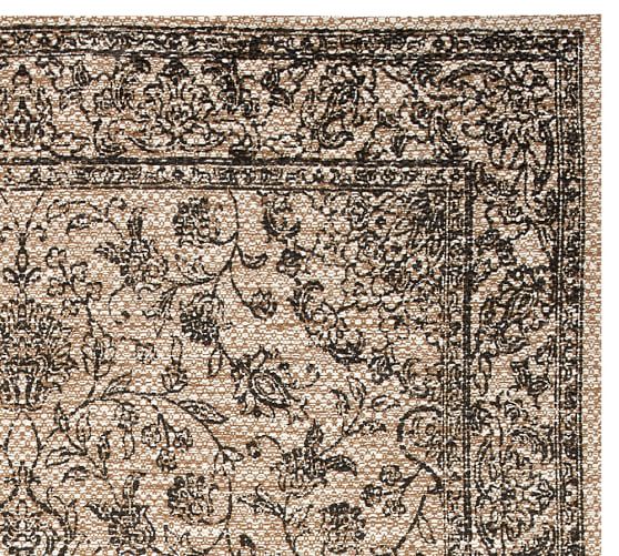 Agnes Indoor/Outdoor Rug Black Pottery Barn