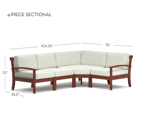 Chatham WedgeCorner Sectional Set, Honey Pottery Barn