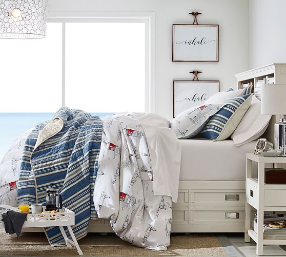 Lighthouse Print Duvet Cover & Sham Pottery Barn