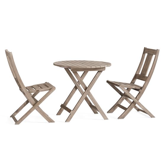 Indio Bistro Table & Folding Chair Set | Pottery Barn Indio Bistro Table & Folding Chair Set | Pottery Barn