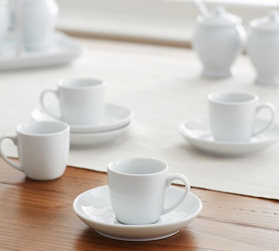 Great White Espresso Cup Set Of 4 Pottery Barn Great White Espresso Cup Set Of 4
