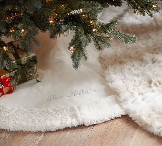 rh faux fur tree skirt