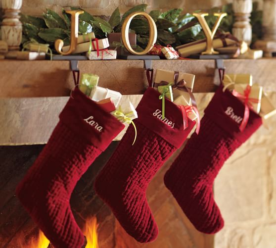 Joy Stocking Holder Gold Gilt finish Pottery Barn