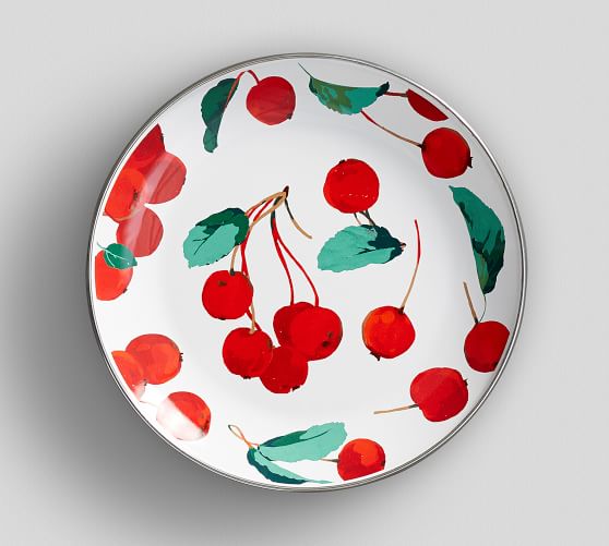 Cherry Enamel Salad Plate, Set of 4 Pottery Barn