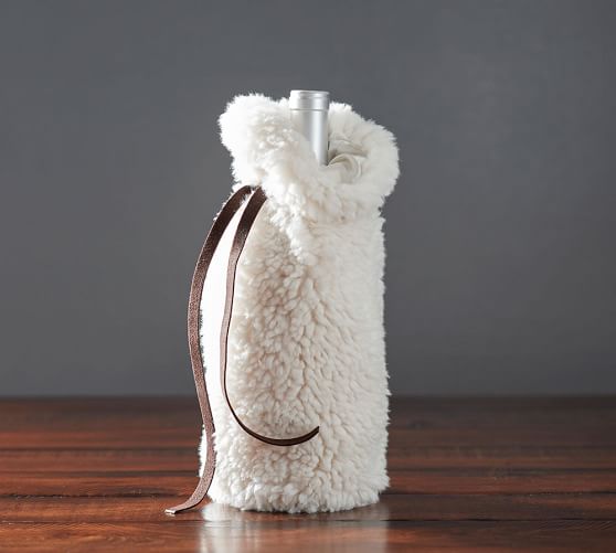 Faux Fur Wine Bag Sherpa Pottery Barn