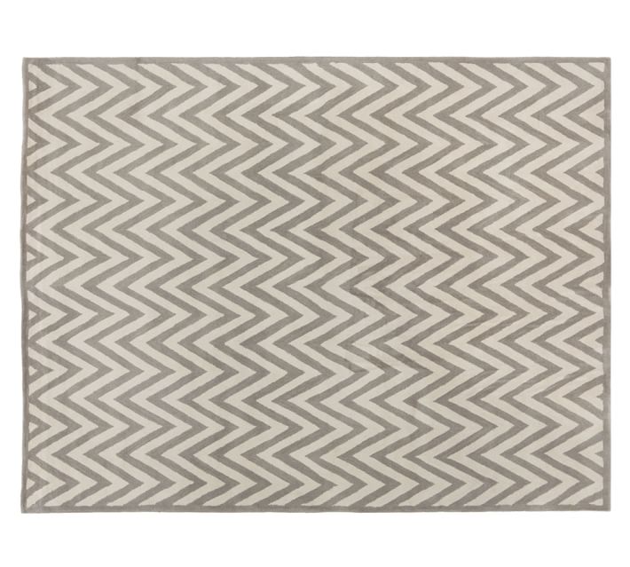 Hayden Zig Zag Rug Gray Pottery Barn