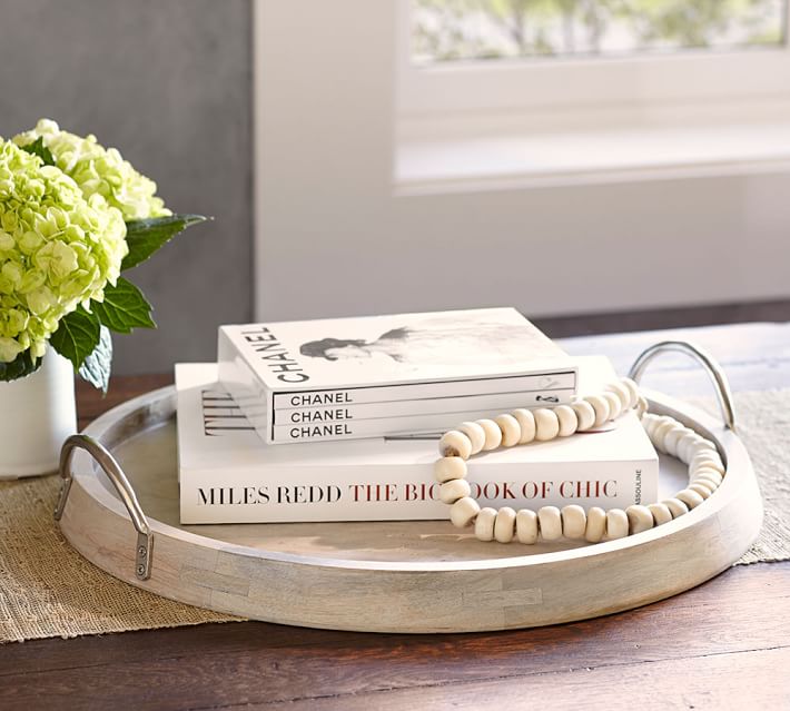 Whitewash Wood Tray Pottery Barn