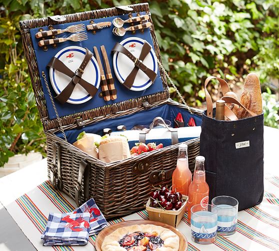 Nautical Picnic Basket Pottery Barn