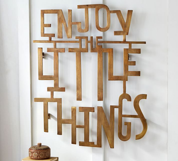 Enjoy The Little Things Wall Art Pottery Barn