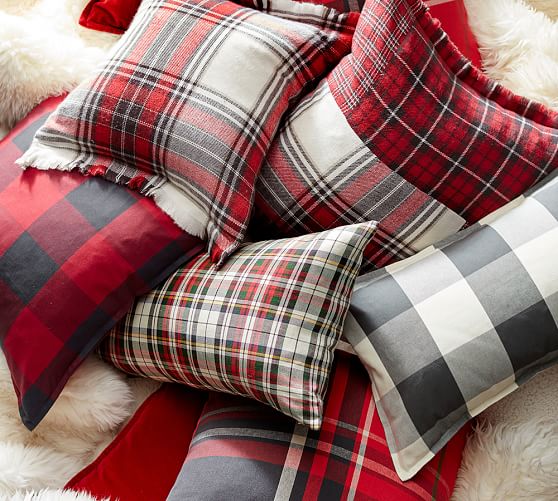 Denver Plaid Lumbar Pillow Cover Pottery Barn